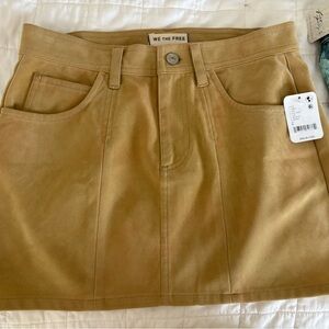 We The Free Tan Mini Skirt